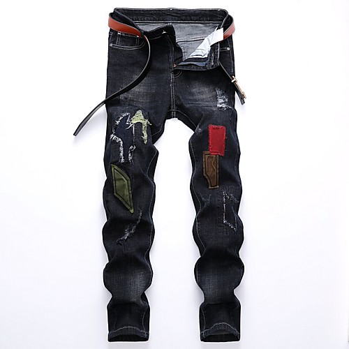 Men's Hip-Hop Ripped Casual Daily Jeans Chinos Pants Patchwork Gradient Full Length Pocket Patchwork Black
Men's Hip-Hop Ripped Casual Daily Jeans Chinos Pants Patchwork Gradient Full Length Pocket Patchwork Black