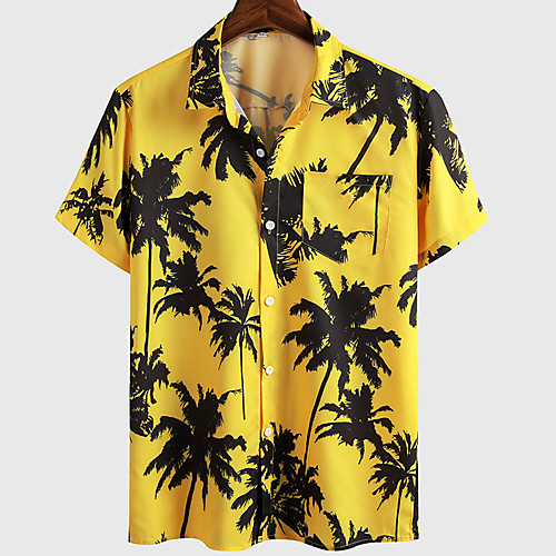 Men's Shirt Graphic Prints Coconut Tree Button-Down Short Sleeve Casual Tops Basic Fashion Tropical Breathable Yellow / Sports / Spring / Summer
Men's Shirt Graphic Prints Coconut Tree Button-Down Short Sleeve Casual Tops Basic Fashion Tropical Breathable Yellow / Sports / Spring / Summer