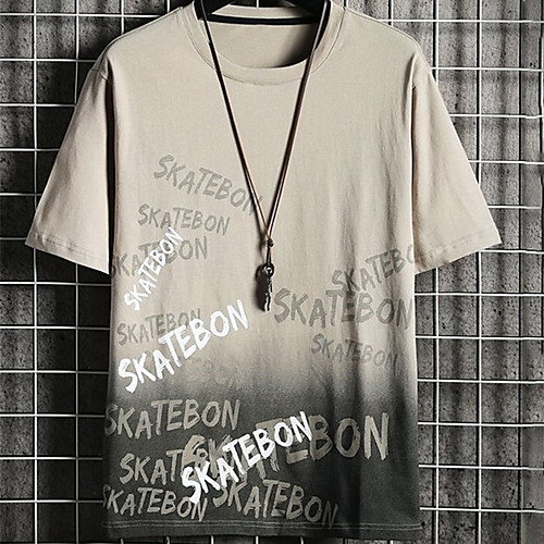 Men's Unisex Tee T shirt Hot Stamping Gradient Graphic Prints Letter Plus Size Print Short Sleeve Casual Tops Cotton Basic Fashion Designer Big and Tall White Black Khaki
Men's Unisex Tee T shirt Hot Stamping Gradient Graphic Prints Letter Plus Size Print Short Sleeve Casual Tops Cotton Basic Fashion Designer Big and Tall White Black Khaki