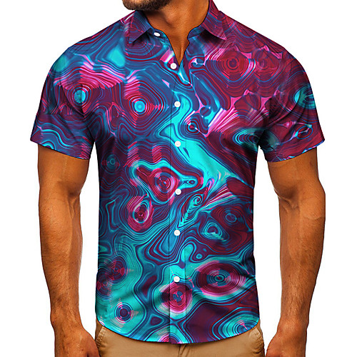 Men's Shirt 3D Print Abstract Graphic Prints Button-Down Short Sleeve Street Tops Casual Fashion Classic Breathable Blue
Men's Shirt 3D Print Abstract Graphic Prints Button-Down Short Sleeve Street Tops Casual Fashion Classic Breathable Blue