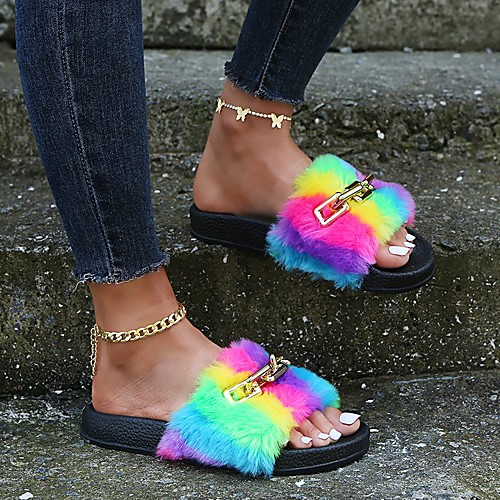 Women's Slippers & Flip-Flops Flat Heel Round Toe PU Color Block White Black
Women's Slippers & Flip-Flops Flat Heel Round Toe PU Color Block White Black