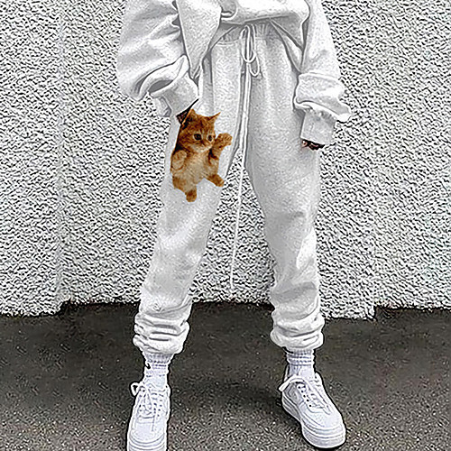 Women's Fashion Casual / Sporty Comfort Daily Weekend Sweatpants Pants 3D Print Cat Animal Full Length Pocket Elastic Drawstring Design Print Yellow Khaki
Women's Fashion Casual / Sporty Comfort Daily Weekend Sweatpants Pants 3D Print Cat Animal Full Length Pocket Elastic Drawstring Design Print Yellow Khaki