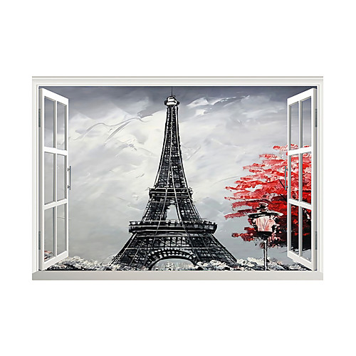 3D Fake Window Iron Tower Ink Painting Home Children's Room Background Decoration Can Be Removed Stickers
3D Fake Window Iron Tower Ink Painting Home Children's Room Background Decoration Can Be Removed Stickers