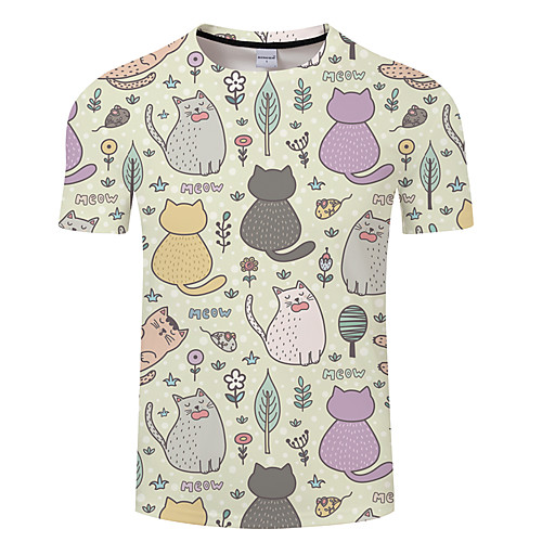 Men's Unisex Tee T shirt 3D Print Cat Graphic Prints Animal Plus Size 3D Print Print Short Sleeve Casual Tops Basic Designer Big and Tall Black / Gray Black / Navy White
Men's Unisex Tee T shirt 3D Print Cat Graphic Prints Animal Plus Size 3D Print Print Short Sleeve Casual Tops Basic Designer Big and Tall Black / Gray Black / Navy White