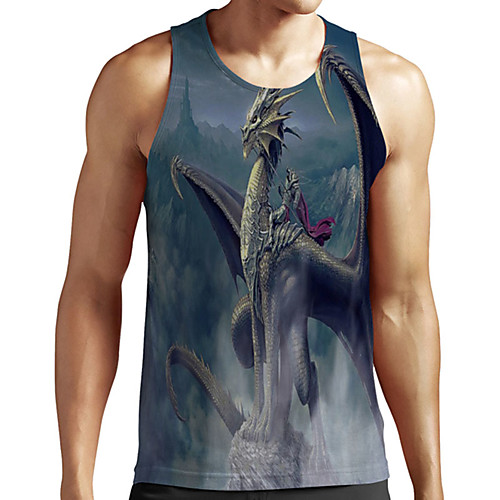 Men's Unisex Tank Top Undershirt 3D Print Graphic Prints Dinosaur Plus Size Print Sleeveless Casual Tops Basic Designer Big and Tall Black / Gray
Men's Unisex Tank Top Undershirt 3D Print Graphic Prints Dinosaur Plus Size Print Sleeveless Casual Tops Basic Designer Big and Tall Black / Gray