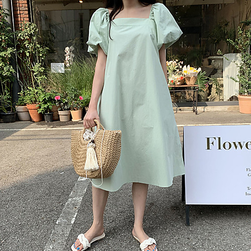 Women's T Shirt Dress Tee Dress Knee Length Dress Green Apricot Short Sleeve Solid Color Spring Summer Casual / Daily 2021 One-Size
Women's T Shirt Dress Tee Dress Knee Length Dress Green Apricot Short Sleeve Solid Color Spring Summer Casual / Daily 2021 One-Size