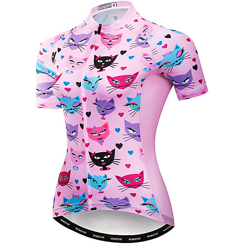 21Grams Women's Short Sleeve Cycling Jersey Summer Spandex Polyester Pink Cat Heart Bike Jersey Top Mountain Bike MTB Road Bike Cycling Quick Dry Moisture Wicking Breathable Sports Clothing Apparel
21Grams Women's Short Sleeve Cycling Jersey Summer Spandex Polyester Pink Cat Heart Bike Jersey Top Mountain Bike MTB Road Bike Cycling Quick Dry Moisture Wicking Breathable Sports Clothing Apparel