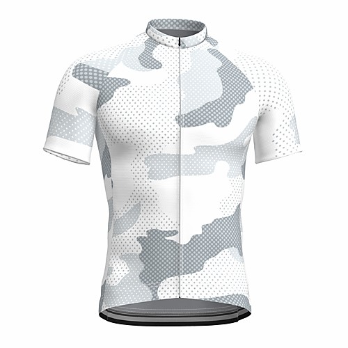 21Grams Men's Short Sleeve Cycling Jersey Summer Nylon Polyester GrayWhite Polka Dot Camo / Camouflage Bike Jersey Top Mountain Bike MTB Road Bike Cycling Ultraviolet Resistant Quick Dry Breathable
21Grams Men's Short Sleeve Cycling Jersey Summer Nylon Polyester GrayWhite Polka Dot Camo / Camouflage Bike Jersey Top Mountain Bike MTB Road Bike Cycling Ultraviolet Resistant Quick Dry Breathable