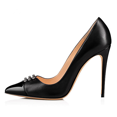 Women's Heels Stiletto Heel Pointed Toe Patent Leather Rivet Solid Colored Black
Women's Heels Stiletto Heel Pointed Toe Patent Leather Rivet Solid Colored Black