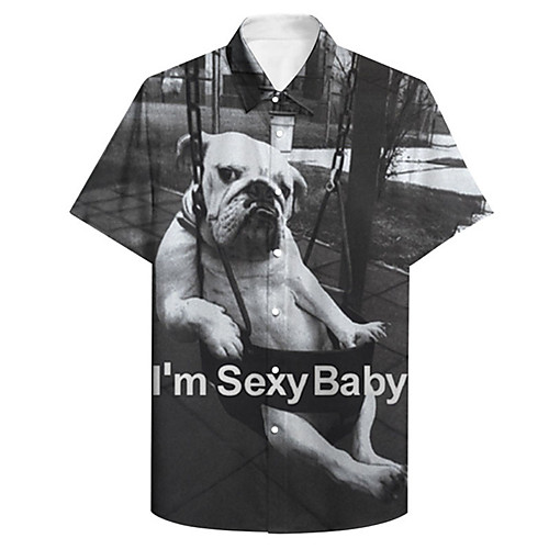 Men's Shirt 3D Print Dog Letter Animal Plus Size 3D Print Button-Down Short Sleeve Casual Tops Casual Fashion Streetwear Breathable Black
Men's Shirt 3D Print Dog Letter Animal Plus Size 3D Print Button-Down Short Sleeve Casual Tops Casual Fashion Streetwear Breathable Black