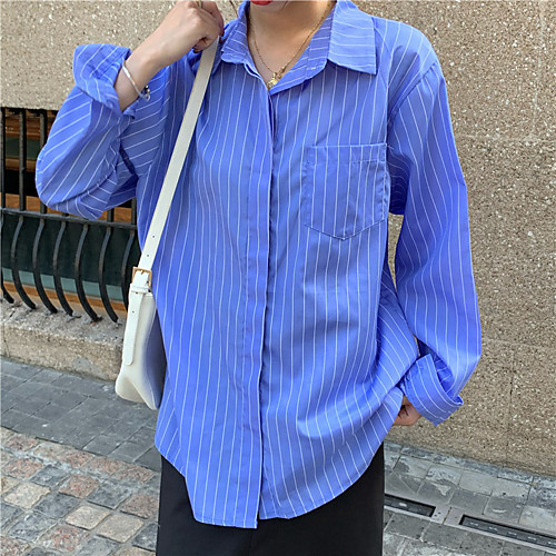 Women's Coat Daily Wear Spring Summer Long Coat Regular Fit Casual / Daily Jacket Stripes Others blue strips / Cotton
Women's Coat Daily Wear Spring Summer Long Coat Regular Fit Casual / Daily Jacket Stripes Others blue strips / Cotton