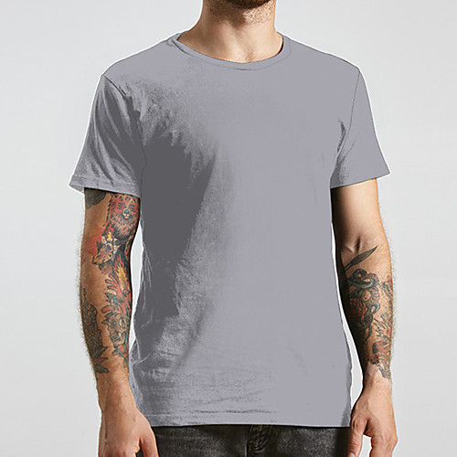 Men's Unisex Tee T shirt non-printing Solid Color Plain Plus Size Short Sleeve Casual Tops Basic Designer Big and Tall Gray
Men's Unisex Tee T shirt non-printing Solid Color Plain Plus Size Short Sleeve Casual Tops Basic Designer Big and Tall Gray