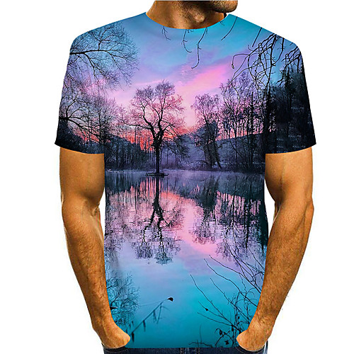 Men's Tee T shirt Shirt 3D Print Graphic Prints Forest Print Short Sleeve Daily Tops Casual Designer Big and Tall Round Neck Blue / Summer
Men's Tee T shirt Shirt 3D Print Graphic Prints Forest Print Short Sleeve Daily Tops Casual Designer Big and Tall Round Neck Blue / Summer