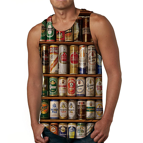 Men's Tank Top Undershirt Shirt 3D Print Graphic Prints Beer Print Sleeveless Daily Tops Casual Designer Big and Tall Round Neck Brown / Summer
Men's Tank Top Undershirt Shirt 3D Print Graphic Prints Beer Print Sleeveless Daily Tops Casual Designer Big and Tall Round Neck Brown / Summer