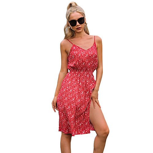 Women's Strap Dress Knee Length Dress Red Sleeveless Print Spring Summer Casual / Daily 2021 M L XL 2XL 3XL
Women's Strap Dress Knee Length Dress Red Sleeveless Print Spring Summer Casual / Daily 2021 M L XL 2XL 3XL