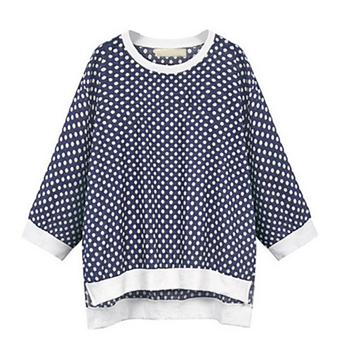 Women's Plus Size Tops Blouse Polka Dot Patchwork Long Sleeve Crewneck Blue Green White Big Size XL XXL 3XL 4XL
Women's Plus Size Tops Blouse Polka Dot Patchwork Long Sleeve Crewneck Blue Green White Big Size XL XXL 3XL 4XL