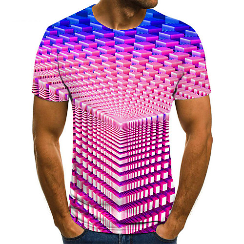 Men's Unisex Tee T shirt 3D Print Optical Illusion Graphic Prints Plus Size Print Short Sleeve Casual Tops Basic Fashion Designer Big and Tall Blushing Pink
Men's Unisex Tee T shirt 3D Print Optical Illusion Graphic Prints Plus Size Print Short Sleeve Casual Tops Basic Fashion Designer Big and Tall Blushing Pink
