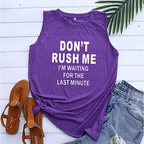 Women's Holiday Tank Top Vest T shirt Graphic Letter Print Round Neck Basic Tops Blue Purple Light gray / Going out
Women's Holiday Tank Top Vest T shirt Graphic Letter Print Round Neck Basic Tops Blue Purple Light gray / Going out