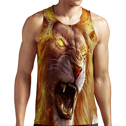 Men's Unisex Tank Top Undershirt 3D Print Graphic Prints Lion Animal Plus Size Print Sleeveless Casual Tops Basic Designer Big and Tall Yellow
Men's Unisex Tank Top Undershirt 3D Print Graphic Prints Lion Animal Plus Size Print Sleeveless Casual Tops Basic Designer Big and Tall Yellow