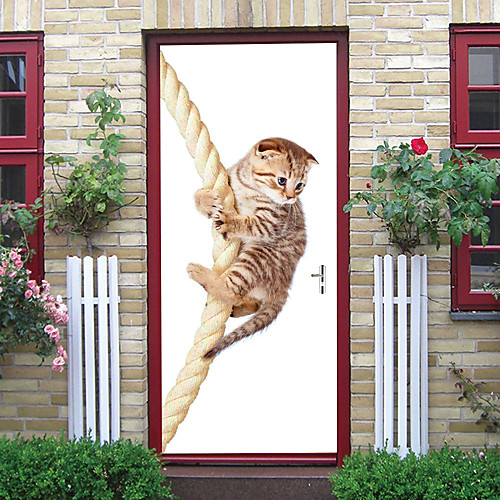 2pcs Self-adhesive Creative Rope Cat Door Stickers For Living Room Diy Decorative Home Waterproof Wall Stickers
2pcs Self-adhesive Creative Rope Cat Door Stickers For Living Room Diy Decorative Home Waterproof Wall Stickers