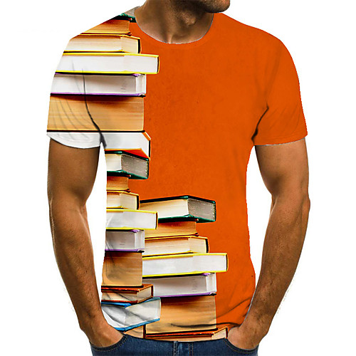 Men's Unisex Tee T shirt 3D Print Graphic Prints Book Plus Size Print Short Sleeve Casual Tops Basic Fashion Designer Big and Tall Orange
Men's Unisex Tee T shirt 3D Print Graphic Prints Book Plus Size Print Short Sleeve Casual Tops Basic Fashion Designer Big and Tall Orange