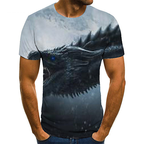 Men's Unisex Tee T shirt 3D Print Dragon Graphic Prints Plus Size Print Short Sleeve Casual Tops Basic Fashion Designer Big and Tall Gray
Men's Unisex Tee T shirt 3D Print Dragon Graphic Prints Plus Size Print Short Sleeve Casual Tops Basic Fashion Designer Big and Tall Gray