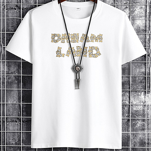 Men's Unisex Tee T shirt Hot Stamping Graphic Prints Letter Plus Size Print Short Sleeve Casual Tops Cotton Basic Designer Big and Tall White Black Khaki
Men's Unisex Tee T shirt Hot Stamping Graphic Prints Letter Plus Size Print Short Sleeve Casual Tops Cotton Basic Designer Big and Tall White Black Khaki
