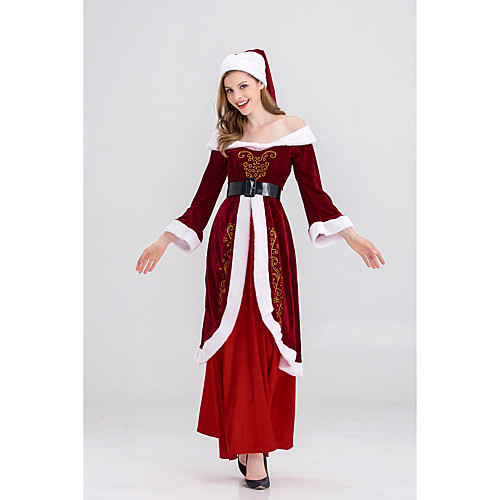 Santa Suit Costume Adults' Women's Christmas Christmas Festival Christmas Halloween Festival / Holiday Polyester Black / Red / Green Women's Easy Carnival Costumes Solid Color / Dress
Santa Suit Costume Adults' Women's Christmas Christmas Festival Christmas Halloween Festival / Holiday Polyester Black / Red / Green Women's Easy Carnival Costumes Solid Color / Dress