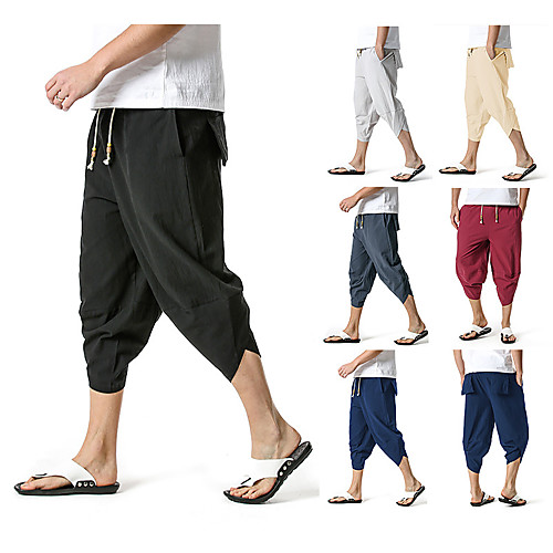Men's Shorts Chino Outdoor Sports Slim Casual Sports Harem Chinos Shorts Pants Solid Colored Calf-Length Pocket Wine Khaki Light gray Black Dark Gray / Summer / Drawstring
Men's Shorts Chino Outdoor Sports Slim Casual Sports Harem Chinos Shorts Pants Solid Colored Calf-Length Pocket Wine Khaki Light gray Black Dark Gray / Summer / Drawstring