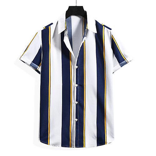 Men's Shirt Other Prints Striped Short Sleeve Daily Tops Basic Classic Blue Green
Men's Shirt Other Prints Striped Short Sleeve Daily Tops Basic Classic Blue Green