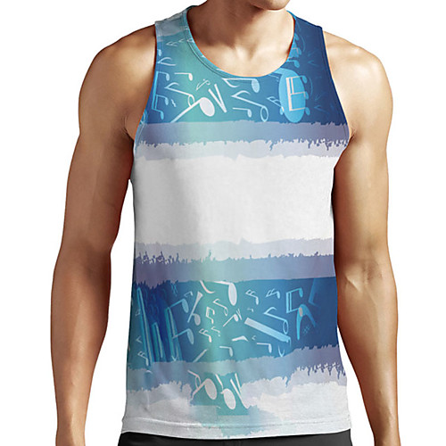 Men's Unisex Tank Top Undershirt 3D Print Graphic Prints Notes Plus Size Print Sleeveless Casual Tops Basic Designer Big and Tall Blue / White
Men's Unisex Tank Top Undershirt 3D Print Graphic Prints Notes Plus Size Print Sleeveless Casual Tops Basic Designer Big and Tall Blue / White