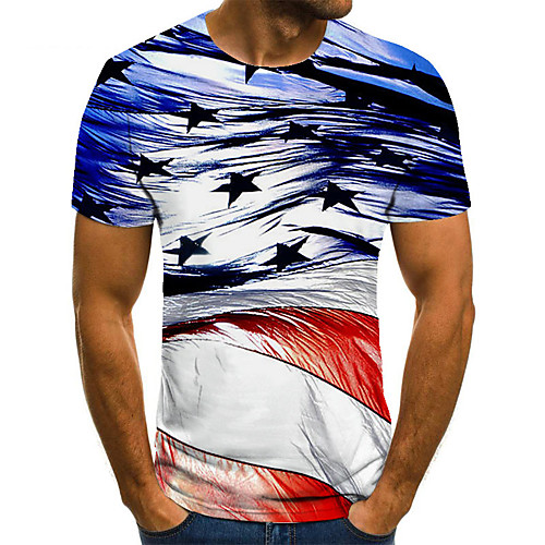 Men's Unisex Tee T shirt Shirt 3D Print Graphic Prints Flag Plus Size Print Short Sleeve Casual Tops Basic Fashion Designer Big and Tall Round Neck Blue
Men's Unisex Tee T shirt Shirt 3D Print Graphic Prints Flag Plus Size Print Short Sleeve Casual Tops Basic Fashion Designer Big and Tall Round Neck Blue