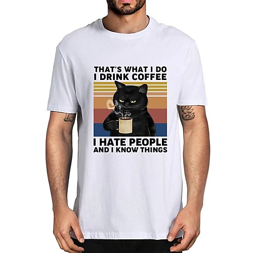 Men's Unisex Tee T shirt Shirt Hot Stamping Cat Graphic Prints Letter Plus Size Print Short Sleeve Casual Tops Cotton Basic Fashion Designer Big and Tall Round Neck White Wine Black / Summer
Men's Unisex Tee T shirt Shirt Hot Stamping Cat Graphic Prints Letter Plus Size Print Short Sleeve Casual Tops Cotton Basic Fashion Designer Big and Tall Round Neck White Wine Black / Summer