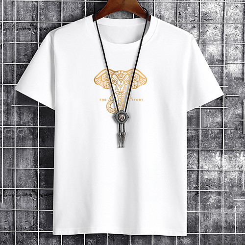 Men's Unisex Tee T shirt Hot Stamping Graphic Prints Elephant Animal Plus Size Print Short Sleeve Casual Tops Cotton Basic Fashion Designer Big and Tall White Black Khaki
Men's Unisex Tee T shirt Hot Stamping Graphic Prints Elephant Animal Plus Size Print Short Sleeve Casual Tops Cotton Basic Fashion Designer Big and Tall White Black Khaki
