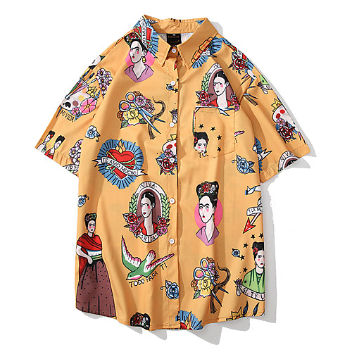 Men's Shirt Other Prints Graphic Portrait Button-Down Print Short Sleeve Casual Tops 100% Cotton Basic Hawaiian Distressed Yellow Blushing Pink Light Green
Men's Shirt Other Prints Graphic Portrait Button-Down Print Short Sleeve Casual Tops 100% Cotton Basic Hawaiian Distressed Yellow Blushing Pink Light Green