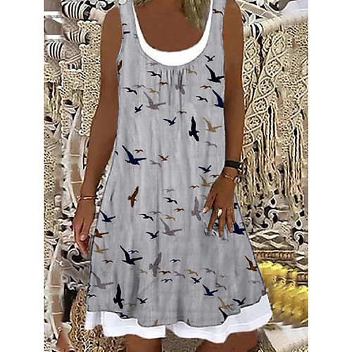 Women's Shift Dress Knee Length Dress Silver Sleeveless Animal Print Spring Summer Boat Neck Casual Holiday 2021 S M L XL XXL 3XL
Women's Shift Dress Knee Length Dress Silver Sleeveless Animal Print Spring Summer Boat Neck Casual Holiday 2021 S M L XL XXL 3XL