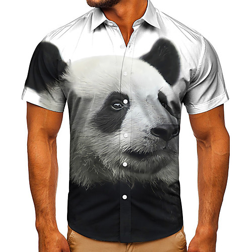 Men's Shirt 3D Print Graphic Prints Panda Button-Down Short Sleeve Street Tops Casual Fashion Classic Breathable Black / White
Men's Shirt 3D Print Graphic Prints Panda Button-Down Short Sleeve Street Tops Casual Fashion Classic Breathable Black / White