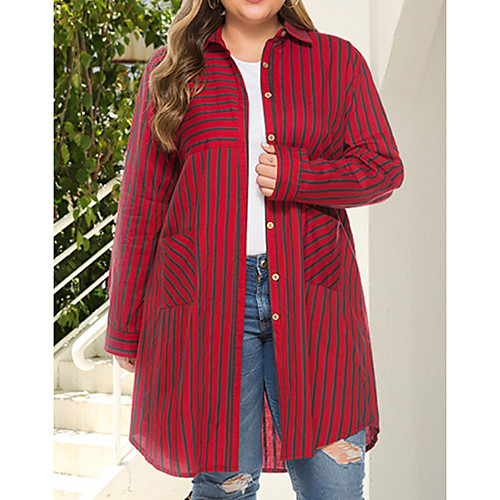 Women's Plus Size Coat Long Turndown Work Fall & Winter Red Green Big Size XL XXL 3XL 4XL 5XL
Women's Plus Size Coat Long Turndown Work Fall & Winter Red Green Big Size XL XXL 3XL 4XL 5XL