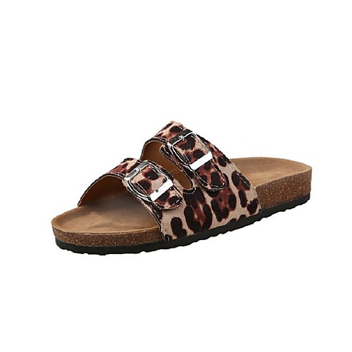 Women's Sandals Comfort Shoes Flat Heel Round Toe Rubber PU Color Block Leopard Blue Pink
Women's Sandals Comfort Shoes Flat Heel Round Toe Rubber PU Color Block Leopard Blue Pink