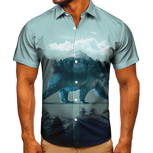 Men's Shirt 3D Print Graphic Prints Polar Bear Button-Down Short Sleeve Street Tops Casual Fashion Classic Breathable Blue
Men's Shirt 3D Print Graphic Prints Polar Bear Button-Down Short Sleeve Street Tops Casual Fashion Classic Breathable Blue