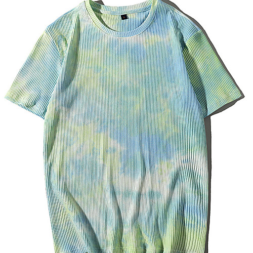 Men's Unisex Tee T shirt Hot Stamping Tie Dye Graphic Prints Plus Size Short Sleeve Casual Tops 100% Cotton Basic Vintage Designer Big and Tall Blue-Green
Men's Unisex Tee T shirt Hot Stamping Tie Dye Graphic Prints Plus Size Short Sleeve Casual Tops 100% Cotton Basic Vintage Designer Big and Tall Blue-Green