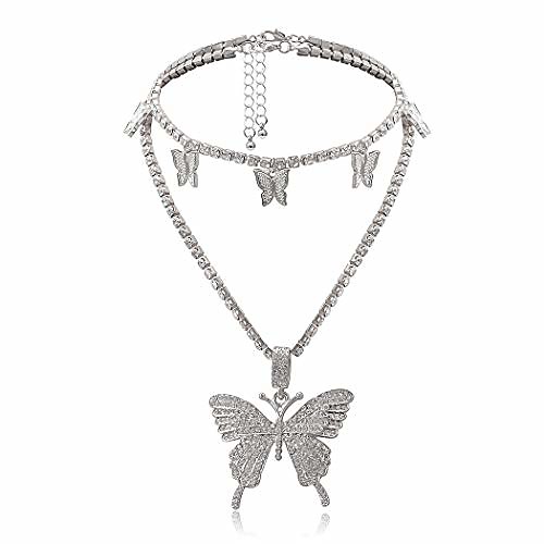 Butterfly Choker Necklace Gorgeous Crystal Pendant Necklaces Sparkly Butterfly Chain Jewelry for Women
Butterfly Choker Necklace Gorgeous Crystal Pendant Necklaces Sparkly Butterfly Chain Jewelry for Women