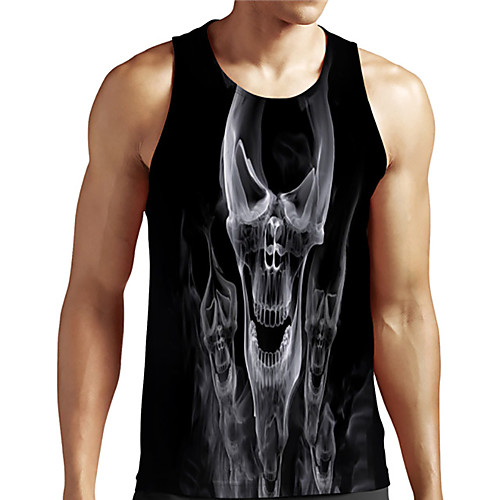 Men's Unisex Tank Top Undershirt 3D Print Graphic Prints Skull Plus Size Print Sleeveless Casual Tops Basic Designer Big and Tall Black
Men's Unisex Tank Top Undershirt 3D Print Graphic Prints Skull Plus Size Print Sleeveless Casual Tops Basic Designer Big and Tall Black