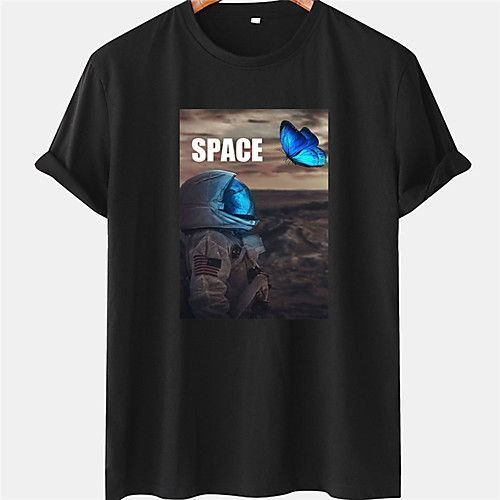 Men's Unisex Tee T shirt Hot Stamping Butterfly Graphic Prints Astronaut Plus Size Short Sleeve Casual Tops 100% Cotton Basic Designer Big and Tall White Black Blue
Men's Unisex Tee T shirt Hot Stamping Butterfly Graphic Prints Astronaut Plus Size Short Sleeve Casual Tops 100% Cotton Basic Designer Big and Tall White Black Blue