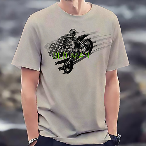 Men's Unisex Tee T shirt Hot Stamping Graphic Prints Motorcycle Old Man Letter Plus Size Print Short Sleeve Casual Tops Basic Fashion Designer Big and Tall Gray
Men's Unisex Tee T shirt Hot Stamping Graphic Prints Motorcycle Old Man Letter Plus Size Print Short Sleeve Casual Tops Basic Fashion Designer Big and Tall Gray