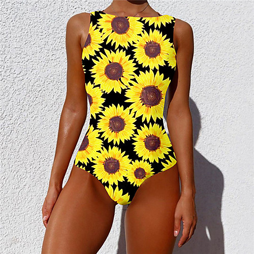 Women's One Piece Monokini Swimsuit Tummy Control Slim Floral Yellow Orange White Black Swimwear Strap Bathing Suits New Casual Sexy / Padded Bras / Beach
Women's One Piece Monokini Swimsuit Tummy Control Slim Floral Yellow Orange White Black Swimwear Strap Bathing Suits New Casual Sexy / Padded Bras / Beach