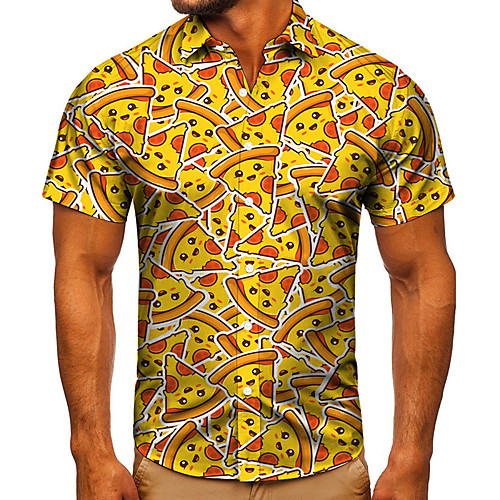 Men's Shirt 3D Print Graphic Prints Pizza Button-Down Short Sleeve Street Tops Casual Fashion Classic Breathable Yellow
Men's Shirt 3D Print Graphic Prints Pizza Button-Down Short Sleeve Street Tops Casual Fashion Classic Breathable Yellow