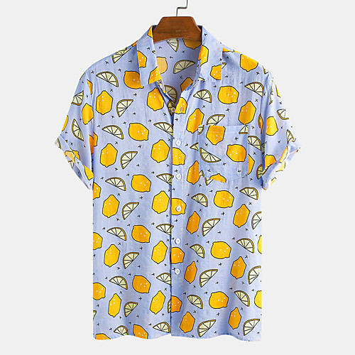 Men's Shirt Fruit Button-Down Short Sleeve Casual Tops Cotton Lightweight Casual Fashion Breathable Blue Yellow Red
Men's Shirt Fruit Button-Down Short Sleeve Casual Tops Cotton Lightweight Casual Fashion Breathable Blue Yellow Red