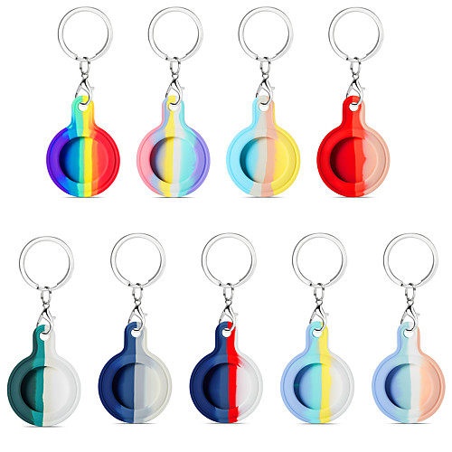 Rainbow Color Silicone Case For Apple AirTags 2021 Portable Protector Anti-Scratch Lightweight Protective Skin Cover for AirTages Key Finder Keychain Accessory
Rainbow Color Silicone Case For Apple AirTags 2021 Portable Protector Anti-Scratch Lightweight Protective Skin Cover for AirTages Key Finder Keychain Accessory