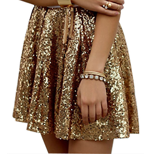 Women's Party Evening Vacation Party Streetwear Skirts Solid Colored Sequins Pleated Gold
Women's Party Evening Vacation Party Streetwear Skirts Solid Colored Sequins Pleated Gold